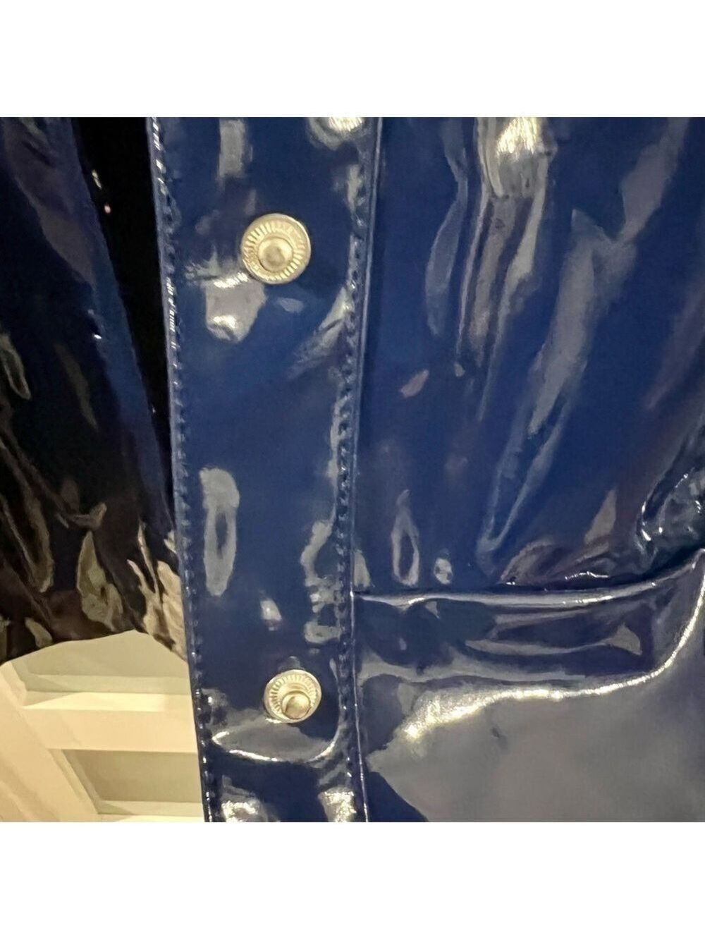 Pamela MCCOY cobalt blue vinyl jacket - Picture 8 of 11